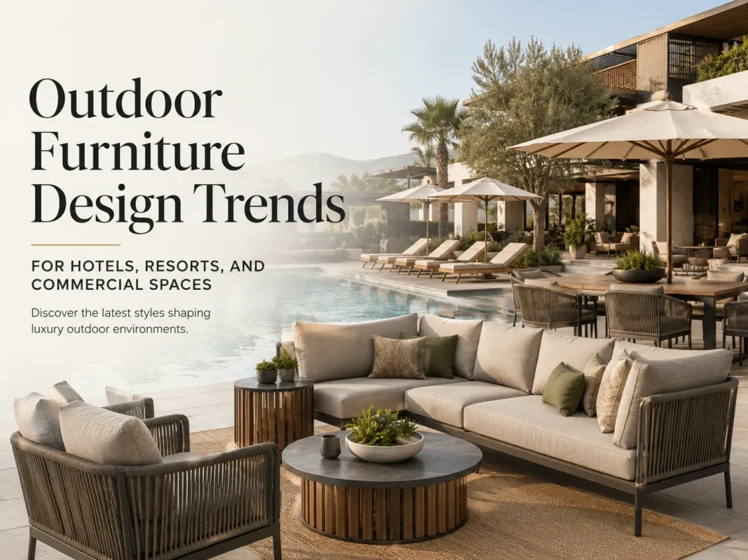 Outdoor Furniture Design Trends for Hotels, Resorts, and Commercial Spaces