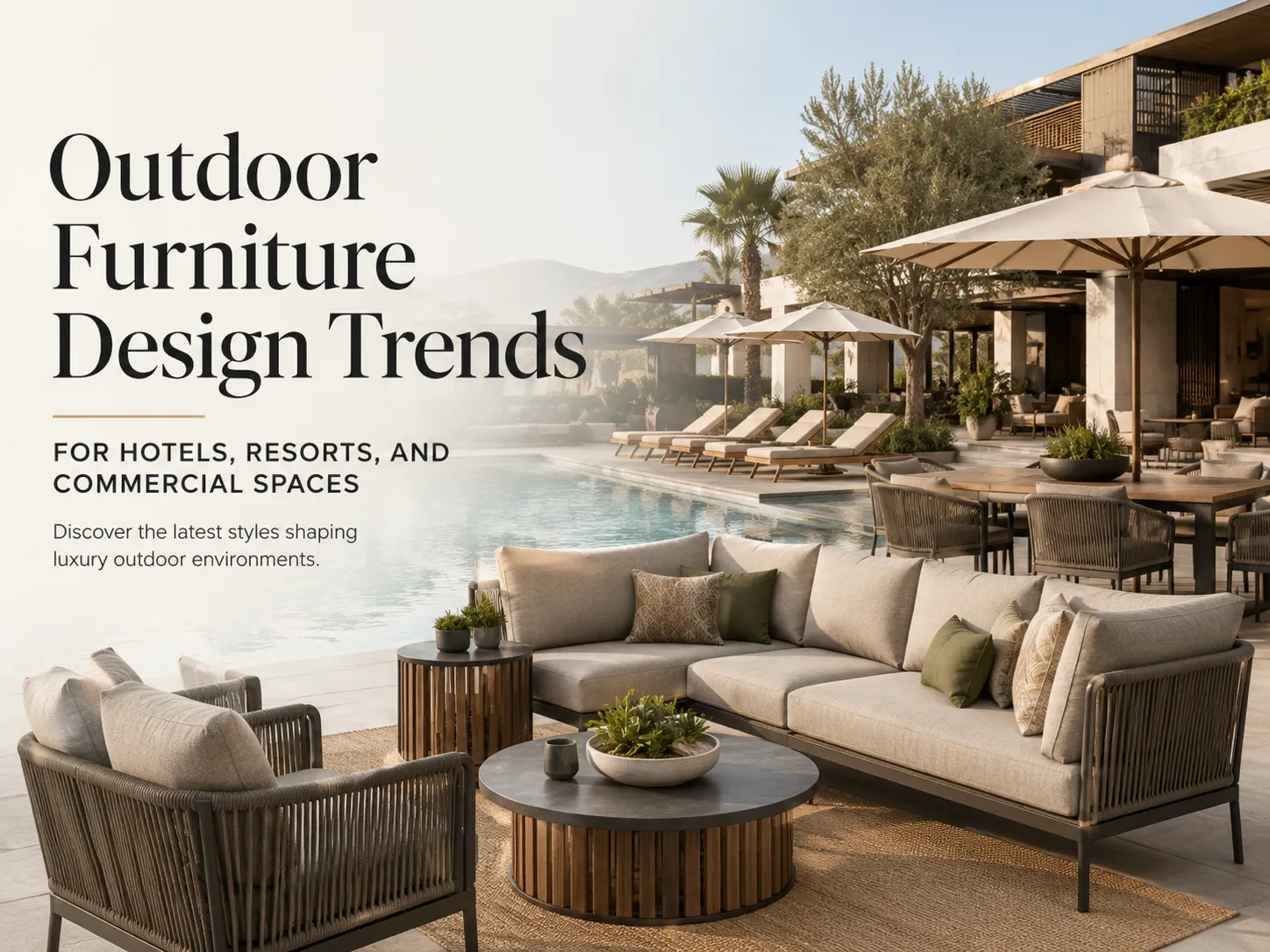 Outdoor Furniture Design Trends for Hotels, Resorts, and Commercial Spaces