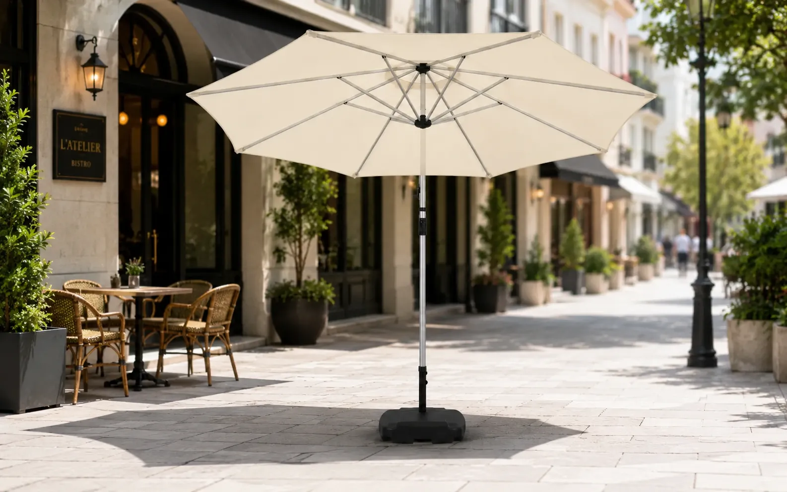 XIMU Furniture cantilever patio umbrella for resort poolside shade