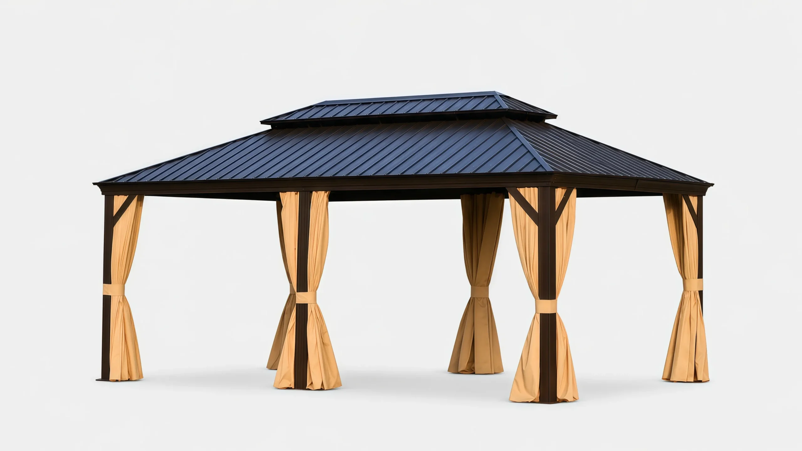 Extra Large Outdoor Gazebo with Curtains