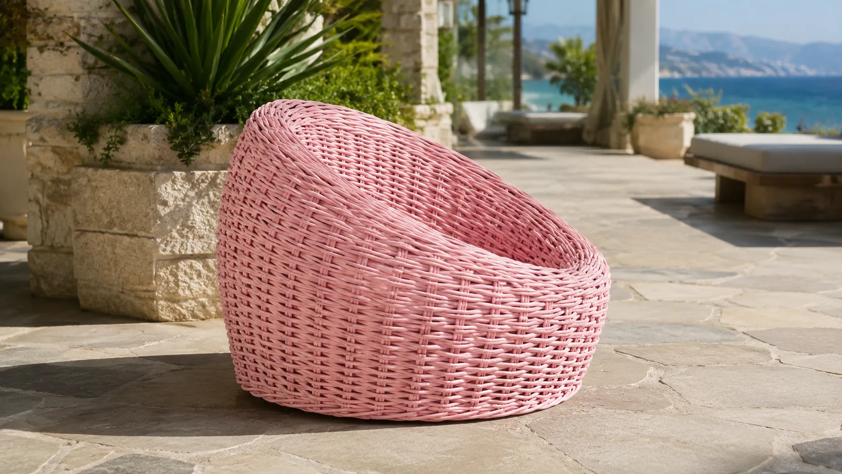 Kids PE Rattan Outdoor Lounge Chair for Patio & Garden Seating
