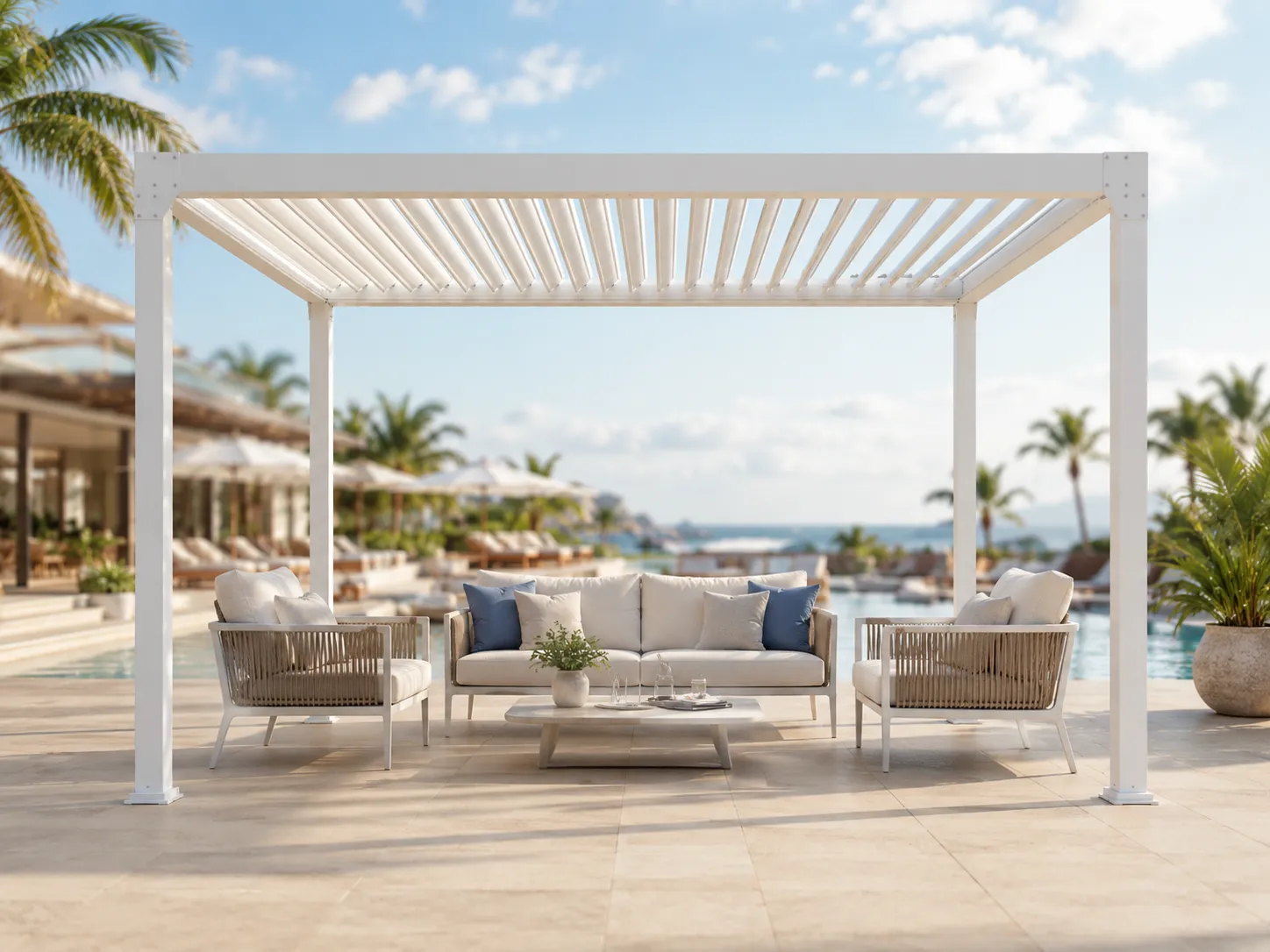 Aluminum pergola for garden patio shade projects