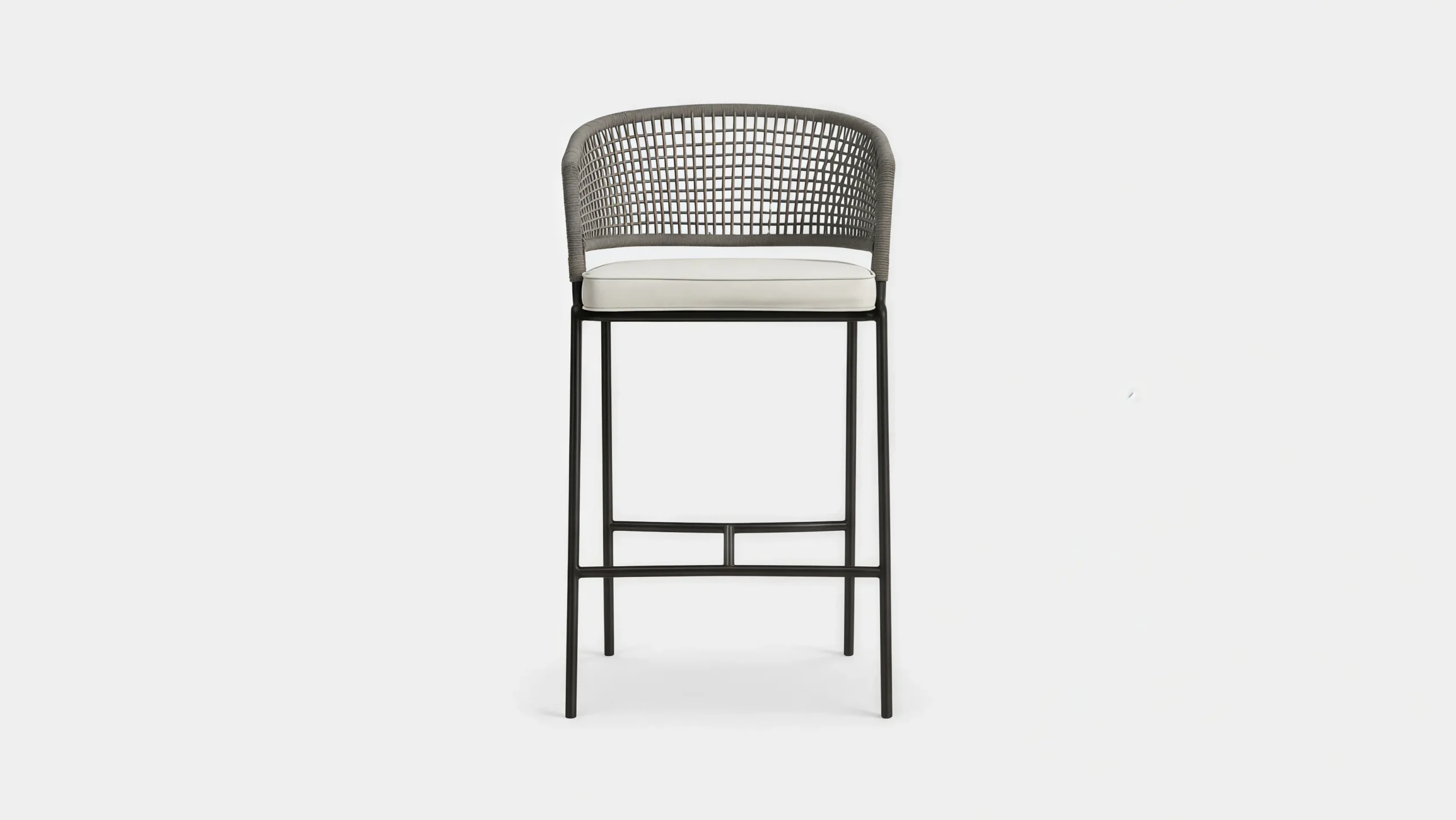 Grey Rope Outdoor Bar Stool for Hotel Bar Projects