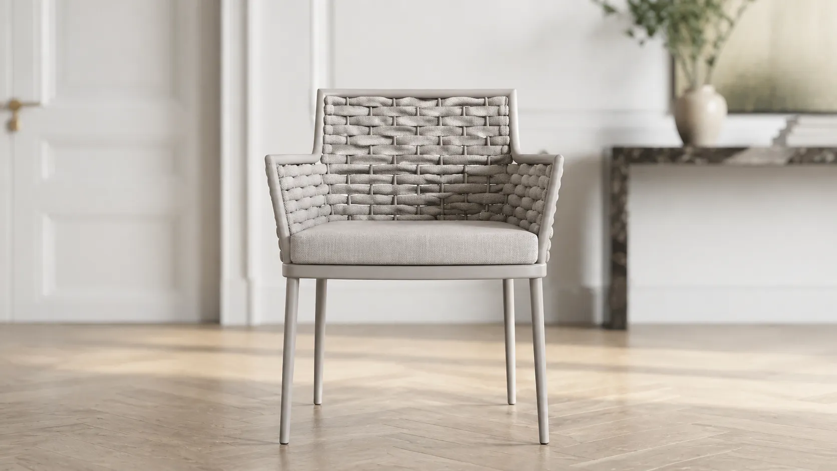 Grey Rope Dining Chair for Restaurant and Hotel Projects