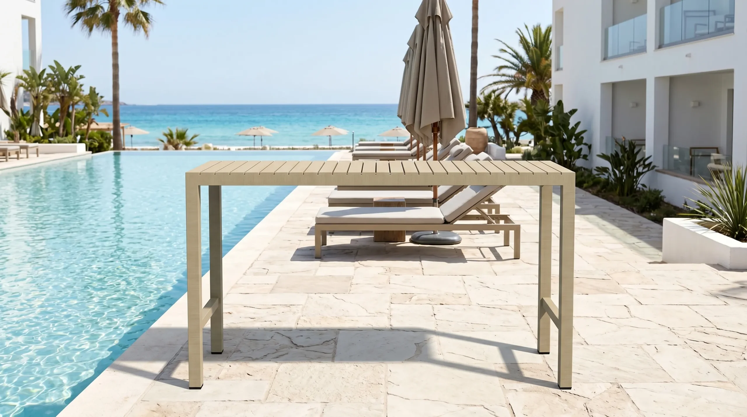 Grade-A Teak Outdoor Dining Table for Hotel Projects
