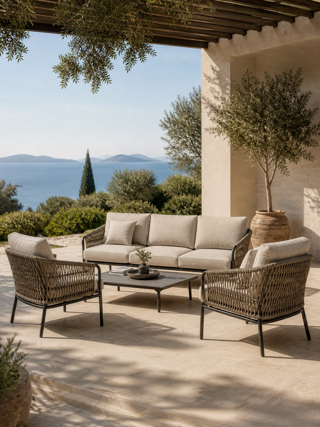 Outdoor seating furniture for resorts, villas, hotels and commercial lounge areas