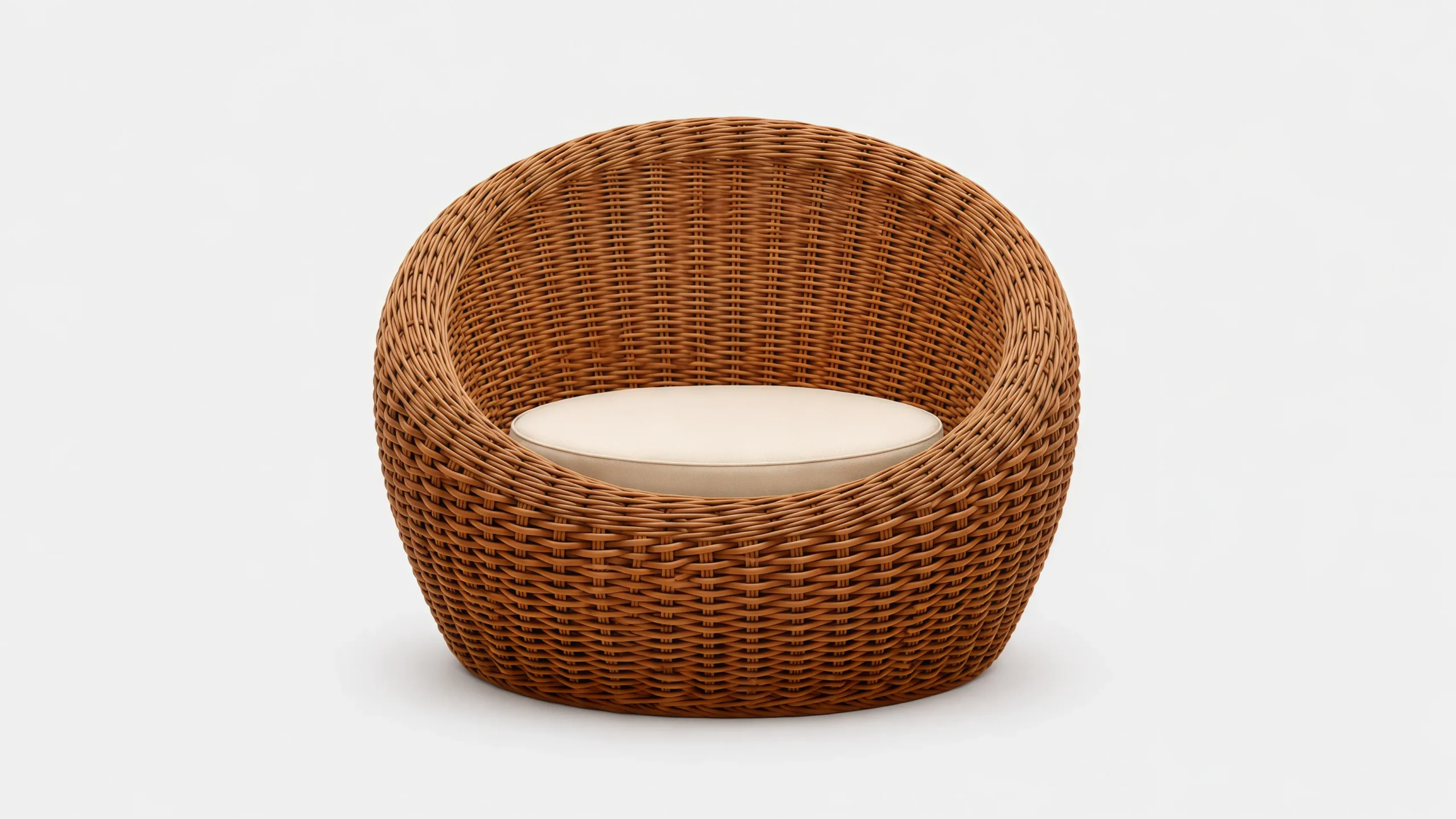 PE Rattan Outdoor Lounge Chair with Cushion for Patio & Resort Seating