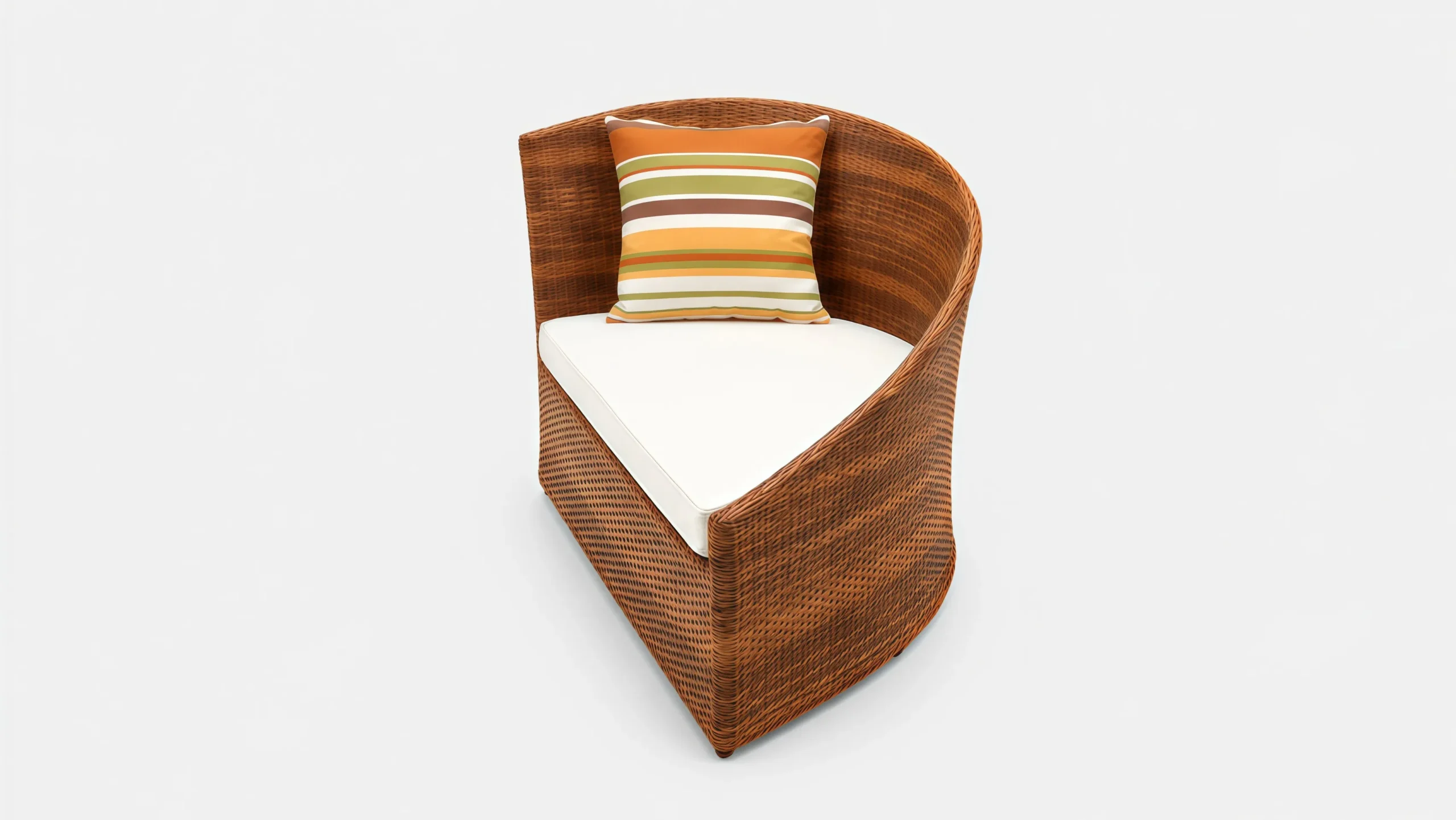 PE Rattan Outdoor Lounge Chair with Stainless Steel Frame
