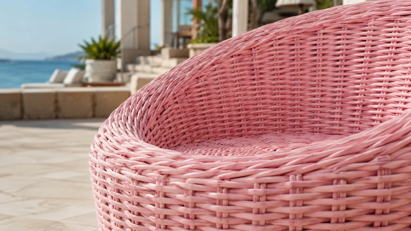 Kids PE Rattan Outdoor Lounge Chair for Patio & Garden Seating
