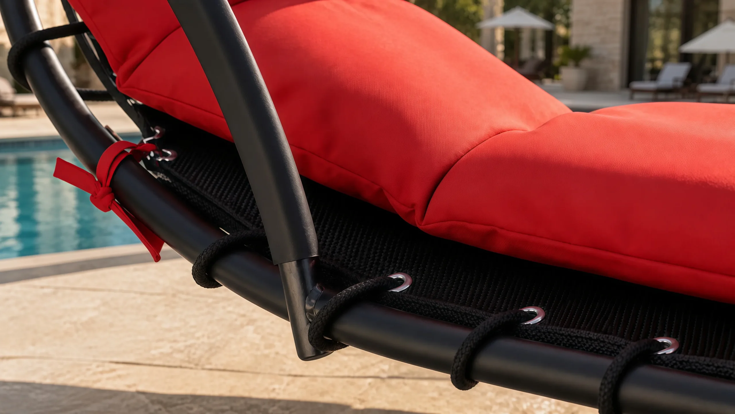 Stainless Steel Outdoor Hanging Lounge Chair with Canopy