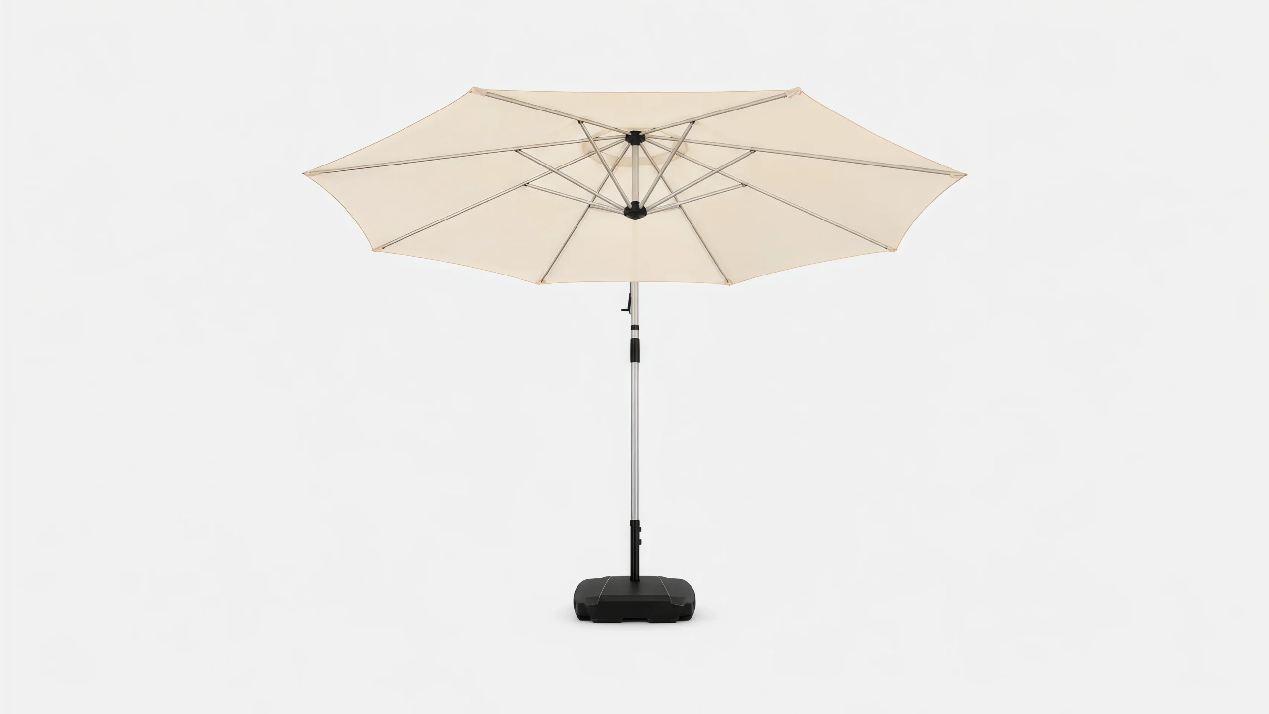 Cantilever Patio Umbrella with Cream Canopy for Resort Poolside Shade