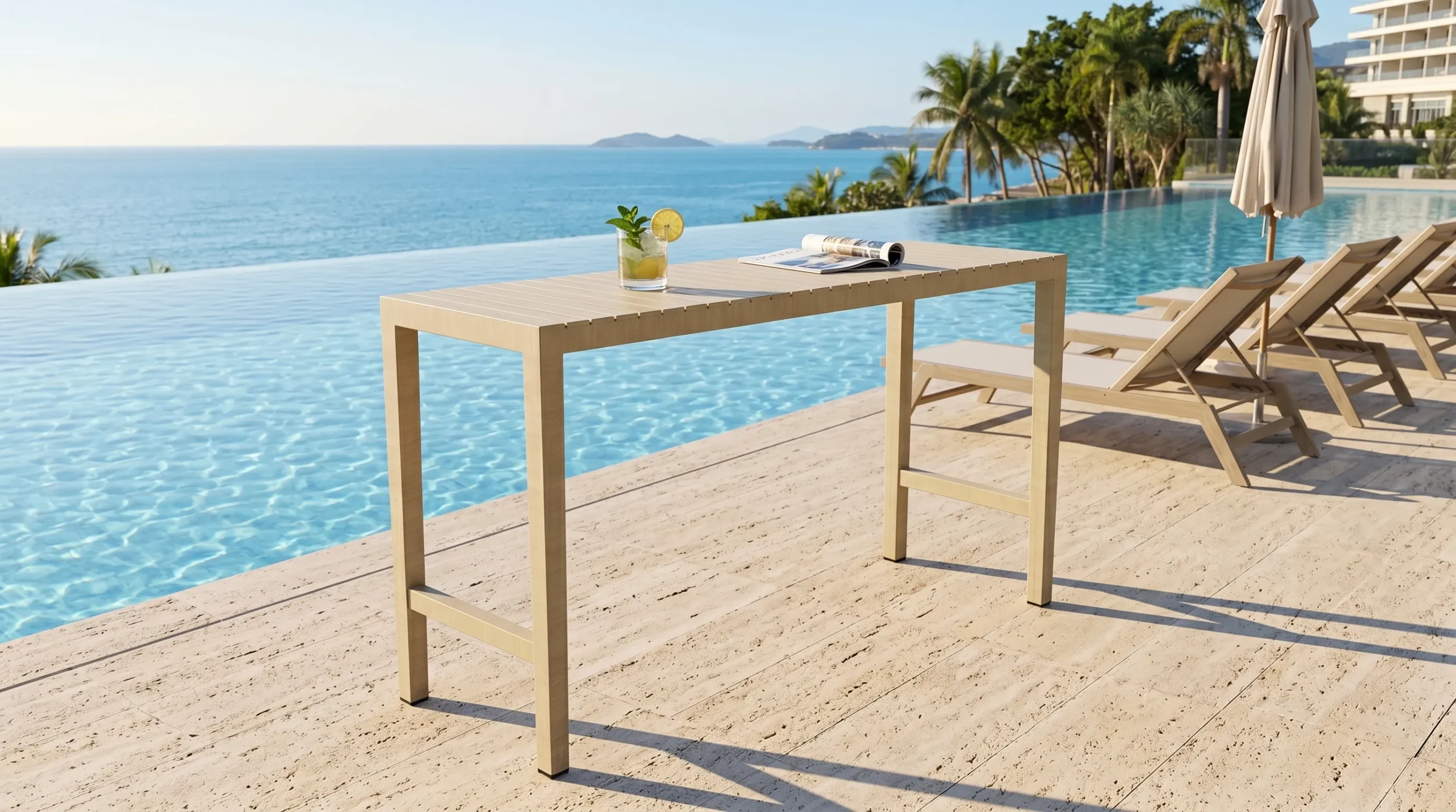 Grade-A Teak Outdoor Dining Table for Hotel Projects