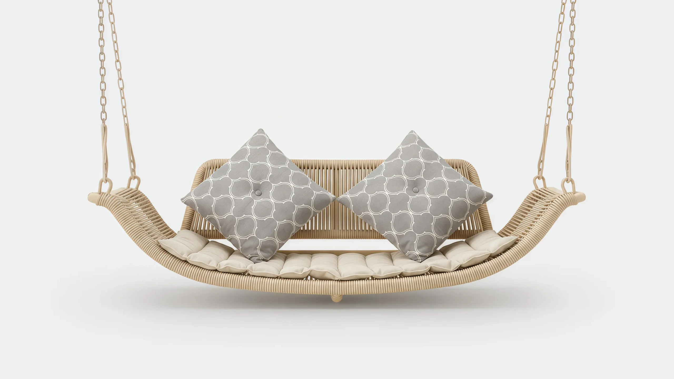 Rope Outdoor Hanging Swing Daybed for Patio and Garden Spaces