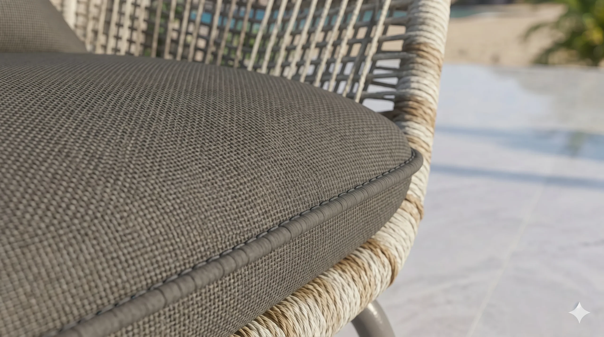 Rope Lounge Chair Bistro Set for Outdoor Hospitality Projects
