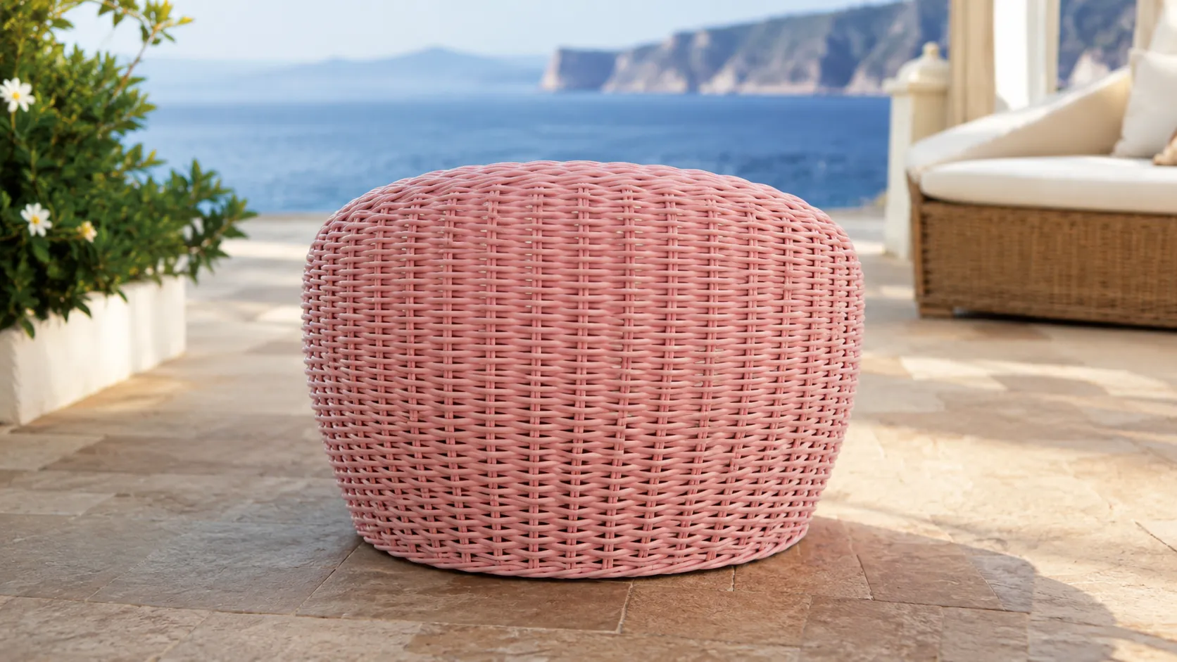 Kids PE Rattan Outdoor Lounge Chair for Patio & Garden Seating