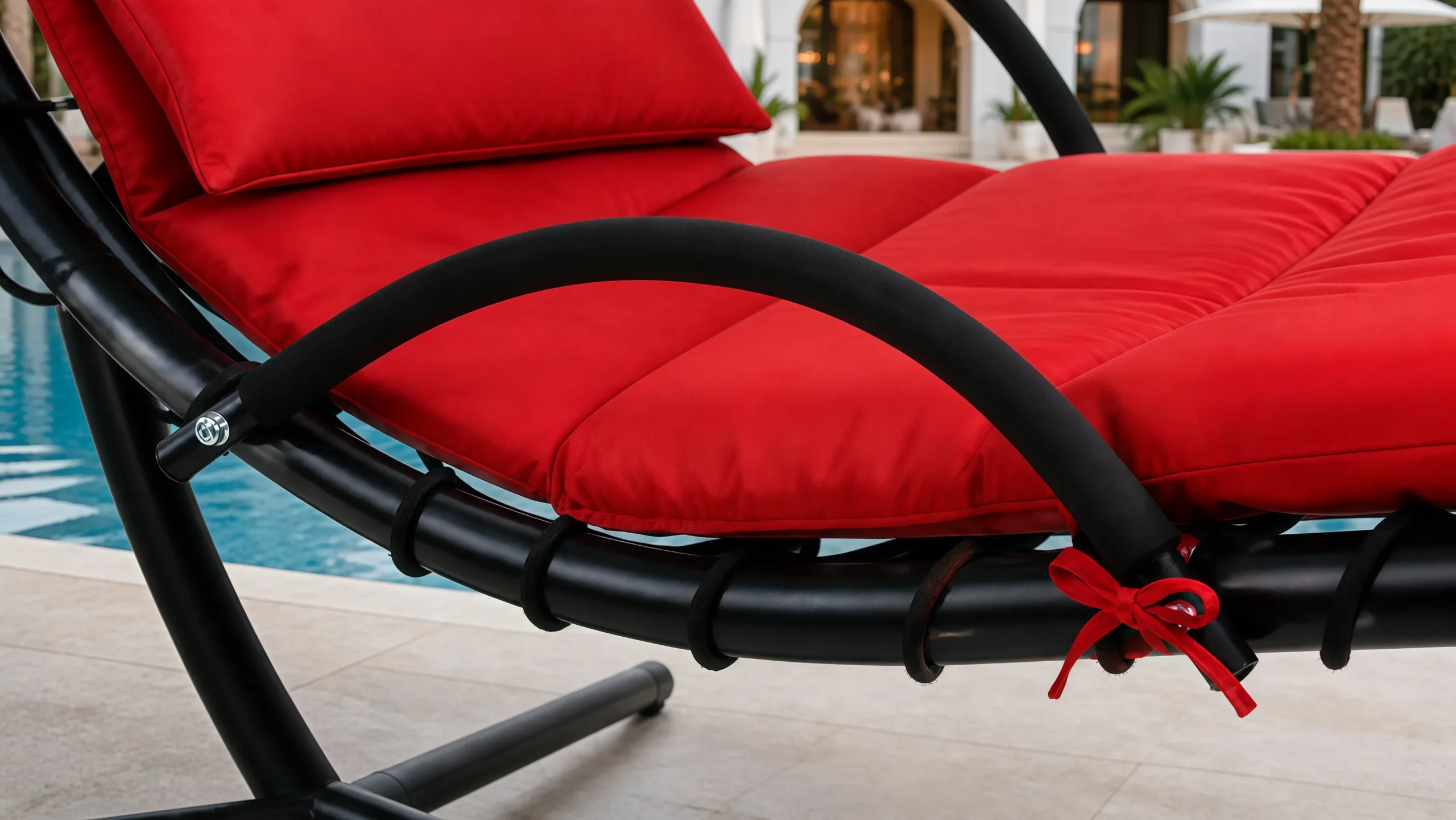 Stainless Steel Outdoor Hanging Lounge Chair with Canopy