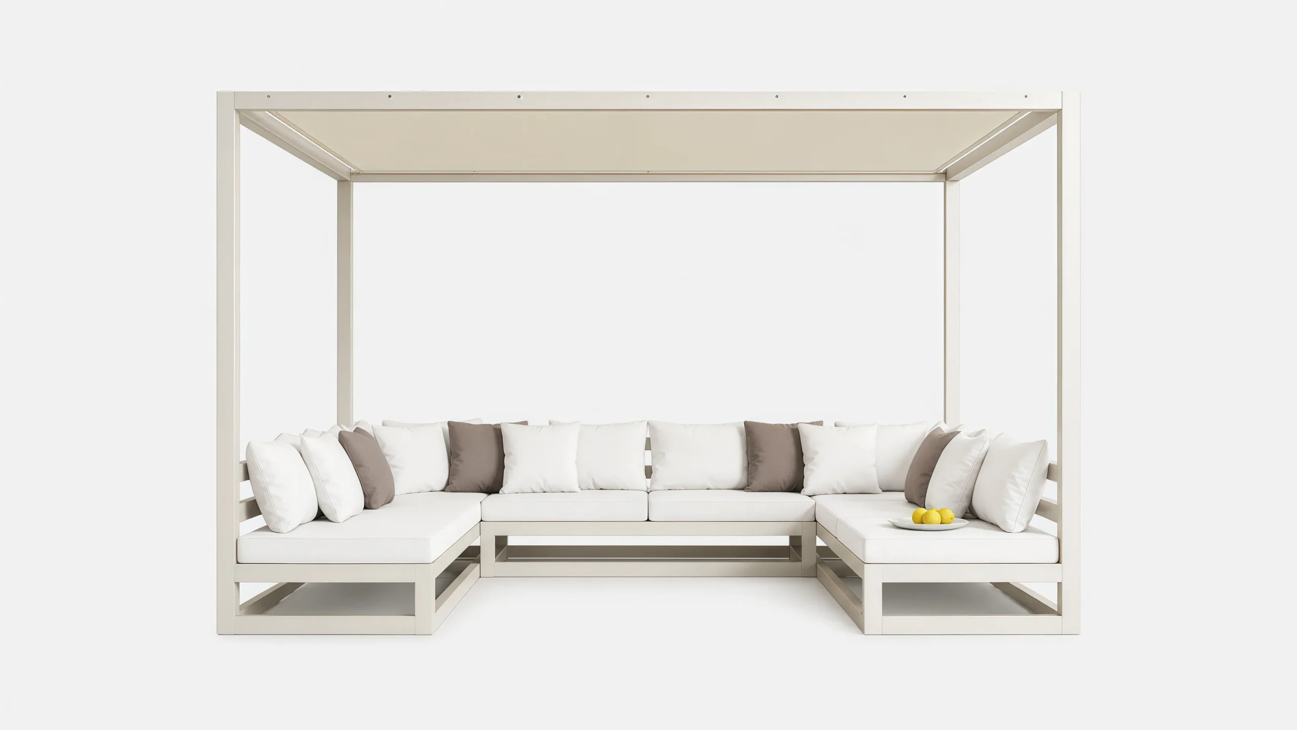 Stainless Steel Outdoor Cabana Daybed with Canopy