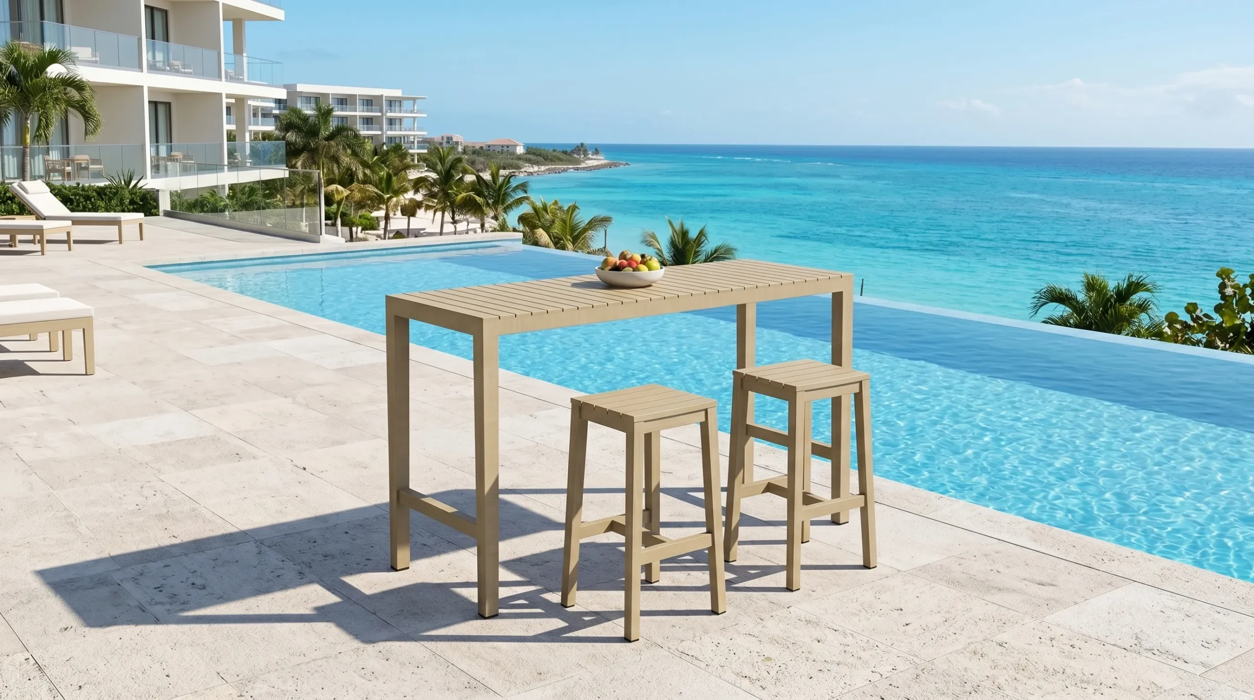 Grade-A Teak Outdoor Dining Table for Hotel Projects