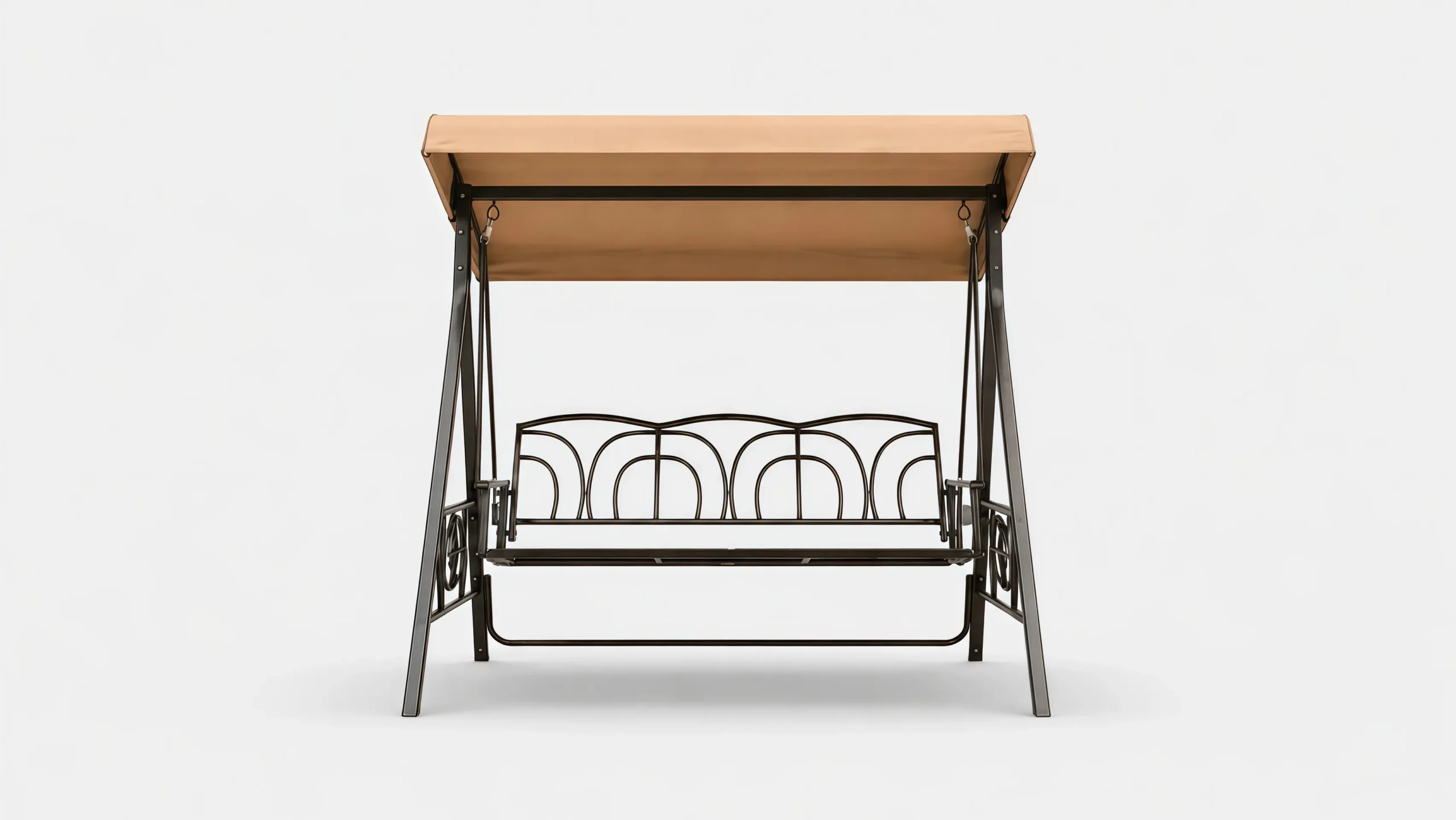 Three-Seater Outdoor Patio Swing Chair with Canopy